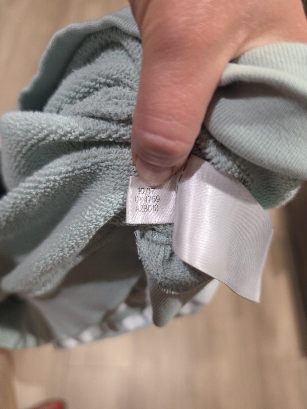 Adidas Originals Mint Green Cropped Hoodie Women’s XS Trefoil 3 Stripe Sweatshir - Picture 4 of 4